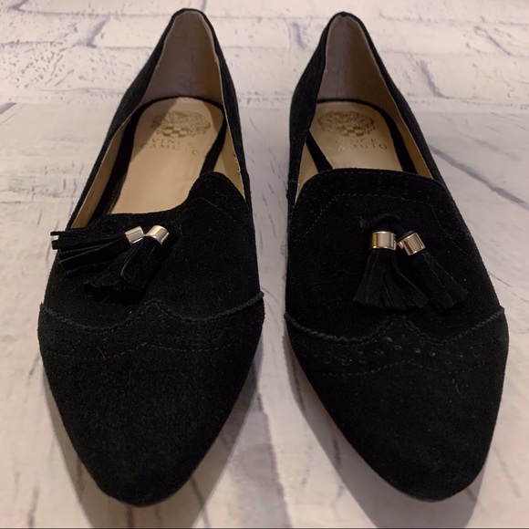 VINCE CAMUTO Rizell Black Smooth Velvet Suede Shoe - Picture 2 of 10